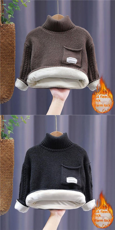 Suéter Infantil Acolchado con Forro Polar para Otoño e Invierno - Image 19