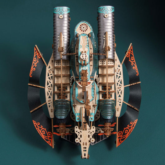 Puzzle 3D de Madera Nave Espacial Fantasía - Modelo Submarino Veinte Mil Leguas - Image 12