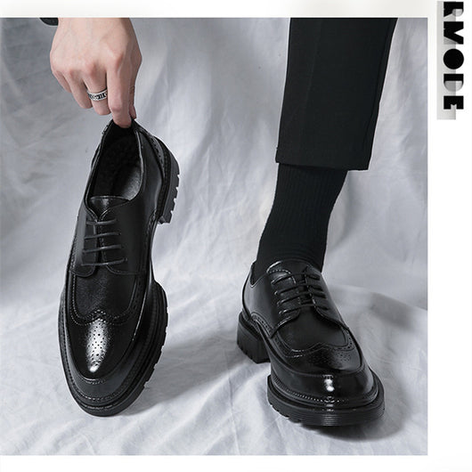 Zapatos de Cuero Puntiagudos Estilo Coreano Casual Formal Británico - Image 10