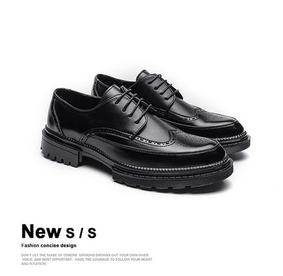 Zapatos de Cuero Puntiagudos Estilo Coreano Casual Formal Británico - Image 11