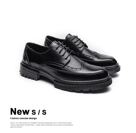Zapatos de Cuero Puntiagudos Estilo Coreano Casual Formal Británico - Image 11
