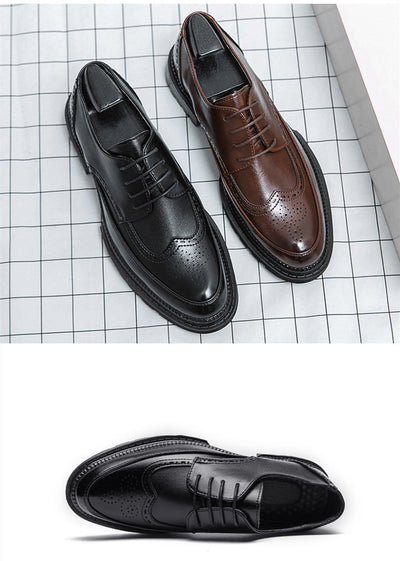 Zapatos de Cuero Puntiagudos Estilo Coreano Casual Formal Británico - Image 12