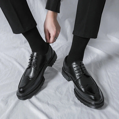 Zapatos de Cuero Puntiagudos Estilo Coreano Casual Formal Británico - Image 17