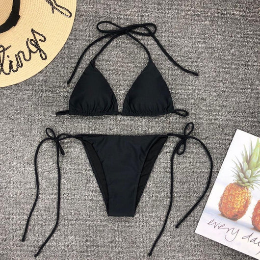 Bikini Bandage Bicolor con Cortes Laterales - Image 25