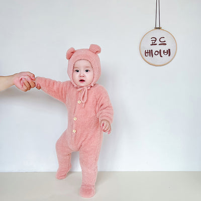 Pijama Enterizo de Bebé en Felpa Mink con Patrón Osito y Pies Cerrados - Image 29
