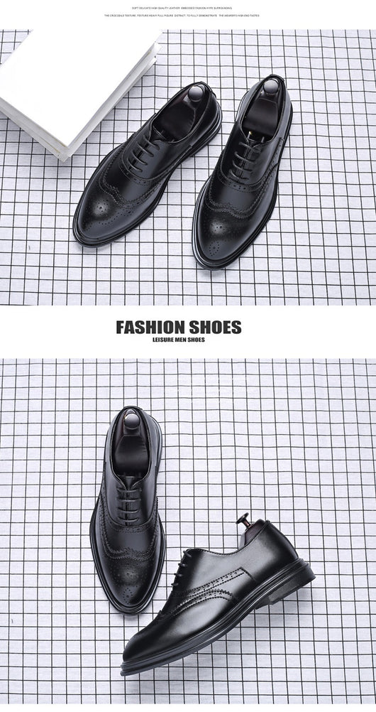 Zapatos de Cuero Brogue Ejecutivo para Otoño e Invierno - Image 25
