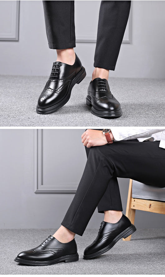 Zapatos de Cuero Brogue Ejecutivo para Otoño e Invierno - Image 26