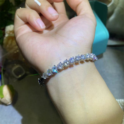 Pulsera de Diamantes Moissanita Color D con Engaste de Cuatro Garras - Image 6