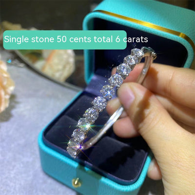 Pulsera de Diamantes Moissanita Color D con Engaste de Cuatro Garras - Image 7