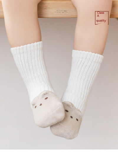 Calcetines Infantiles con Contraste de Colores Otoñales y Diseño Estéreo - Image 20