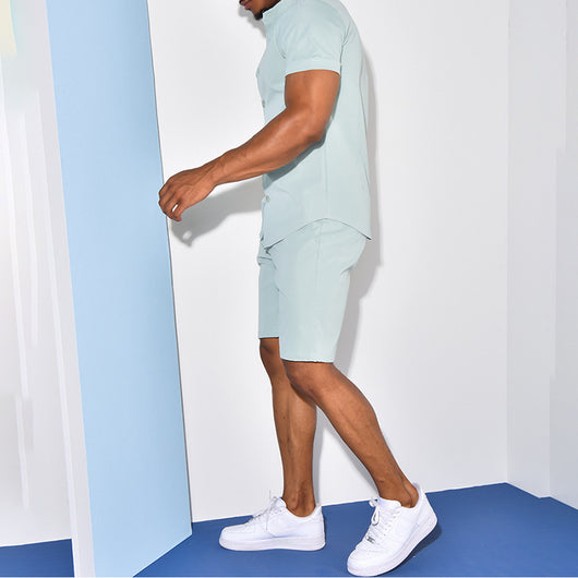 Conjunto de Dos Piezas con Camisa Manga Corta para Hombre - Image 7