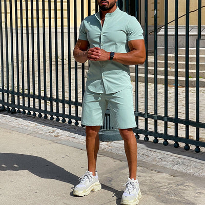 Conjunto de Dos Piezas con Camisa Manga Corta para Hombre - Image 9