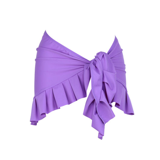 Black one-shoulder ribbed one-piece swimsuit with a ruffled blue and black strap, ideal for women's swimwear. - Image 61