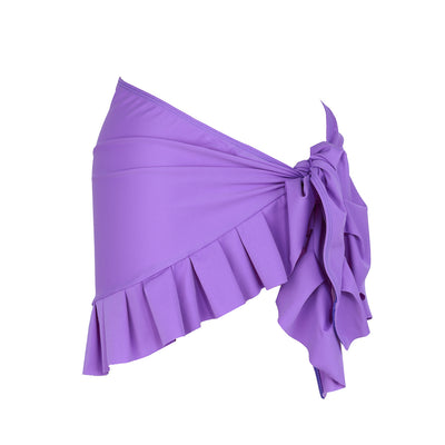 Black one-shoulder ribbed one-piece swimsuit with a ruffled blue and black strap, ideal for women's swimwear. - Image 64
