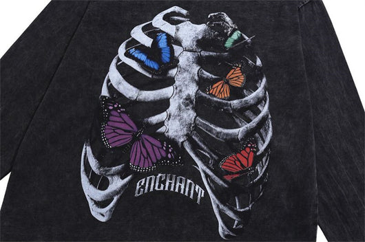 Playera para Hombre con Estampado de Mariposa y Hueso - Image 16