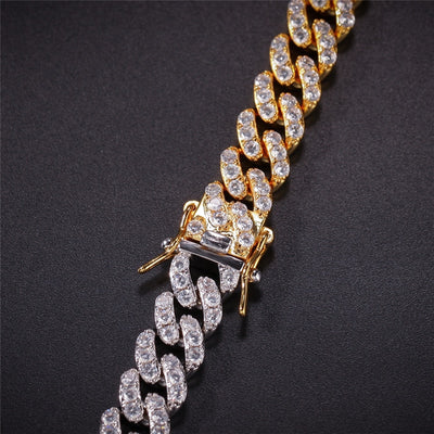 Pulsera Hip-hop Chapada en Oro con Diamantes de Aleación - Image 9