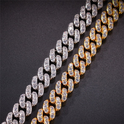 Pulsera Hip-hop Chapada en Oro con Diamantes de Aleación - Image 11
