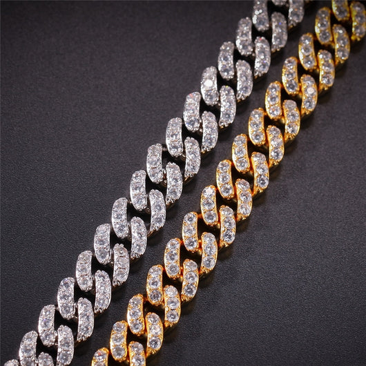 Pulsera Hip-hop Chapada en Oro con Diamantes de Aleación - Image 11