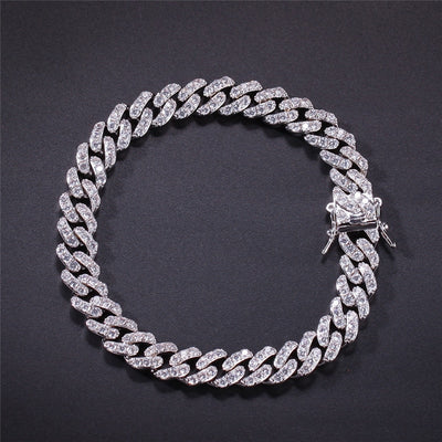 Pulsera Hip-hop Chapada en Oro con Diamantes de Aleación - Image 13