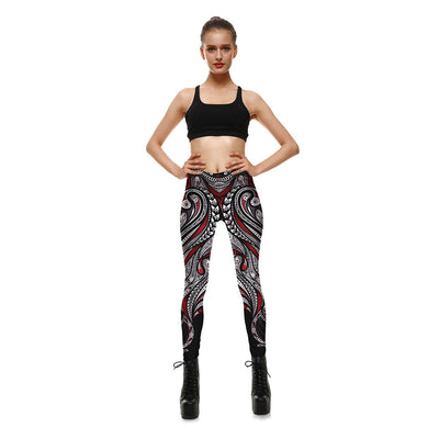 Leggings Deportivos Mandala Rosa y Negro - Tejido Resistente para Yoga - Image 7