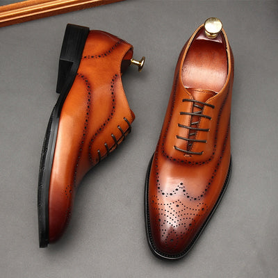 Zapatos Formales de Cuero para Hombre Punta Afilada Estilo Británico - Image 24