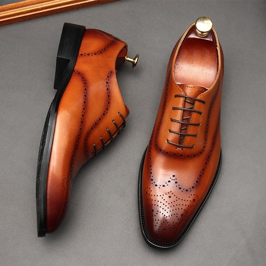 Zapatos Formales de Cuero para Hombre Punta Afilada Estilo Británico - Image 24