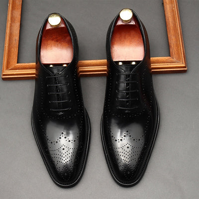 Zapatos Formales de Cuero para Hombre Punta Afilada Estilo Británico - Image 26