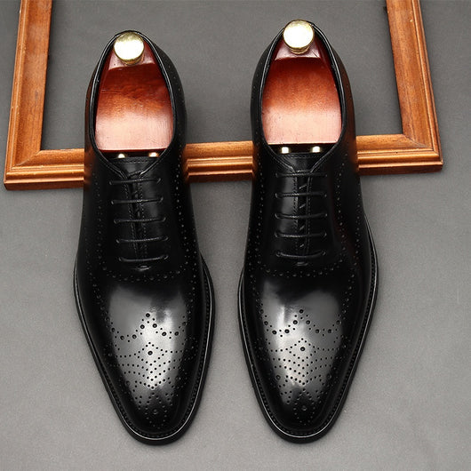 Zapatos Formales de Cuero para Hombre Punta Afilada Estilo Británico - Image 26