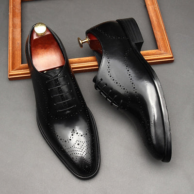 Zapatos Formales de Cuero para Hombre Punta Afilada Estilo Británico - Image 30