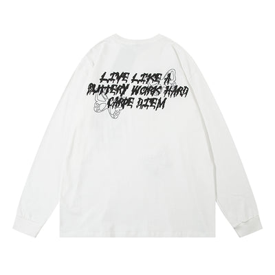 Camiseta de Algodón para Hombre con Parche Decorativo de Mariposa - Image 23