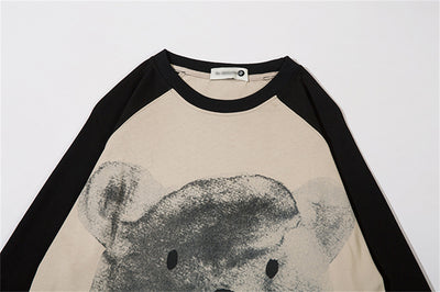 Playera Manga Larga Oso Cartoon con Contraste de Colores - Image 19