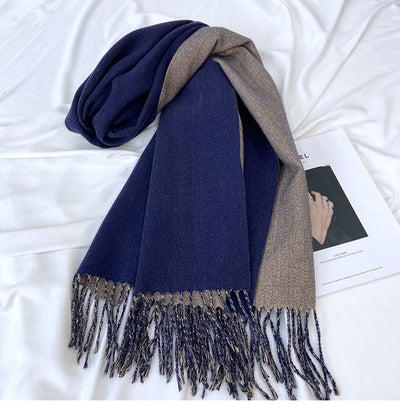 Bufanda de Cachemira para Mujer - Combinación de Colores Otoño Invierno - Image 75