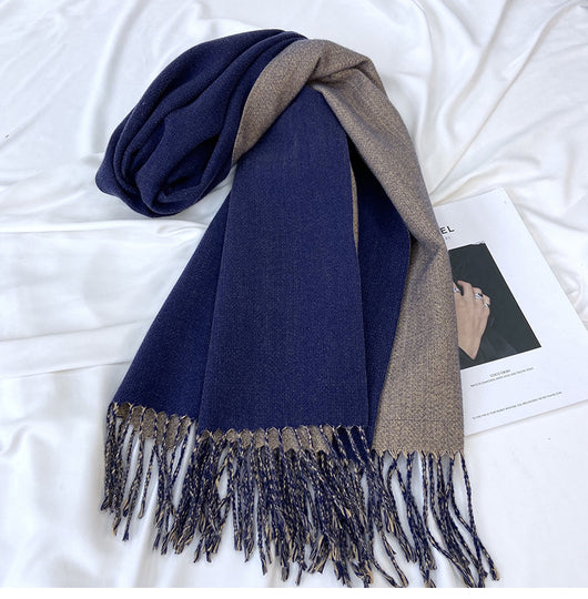Bufanda de Cachemira para Mujer - Combinación de Colores Otoño Invierno - Image 75