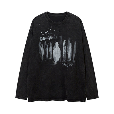 Camiseta Estampada de Manga Larga Estilo Americano para Hombre - Image 24