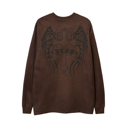 Playera de Manga Larga con Estampado de Cruz para Hombre - Image 26