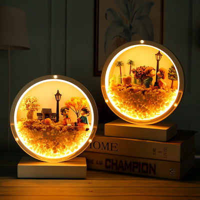 Lámpara de Mesa con Flor Inmortal - Decoración Elegante para Hogar - Image 11