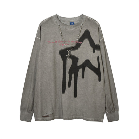 Playera Holgada Estampado Estrella de Cinco Puntas para Hombre - Image 25