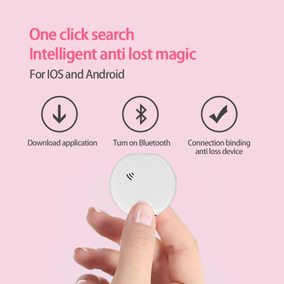 White rectangular Bluetooth pet tracker with rounded corners, a small dot, a line, and a circle on its face. - Image 8