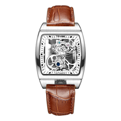 Reloj Mecánico Automático de Cuero para Hombre con Movimiento de Larga Duración - Image 11