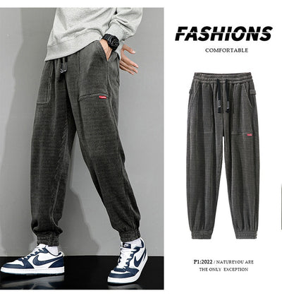 Pantalones de Pana Ancha Talla Grande para Hombre - Estilo Deportivo Casual - Image 21