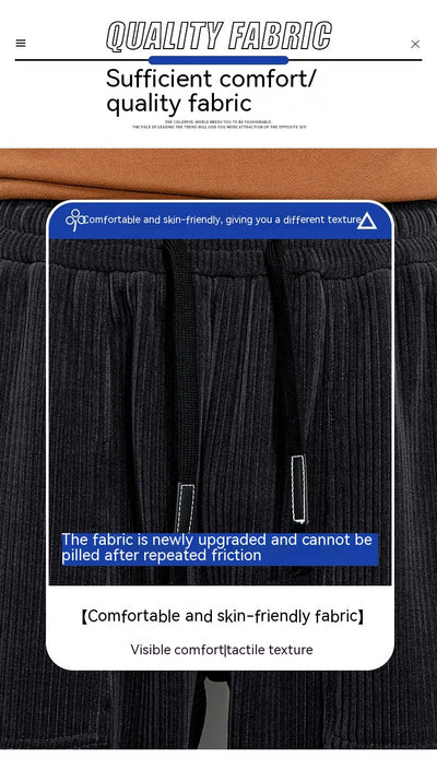 Pantalones de Pana Ancha Talla Grande para Hombre - Estilo Deportivo Casual - Image 29