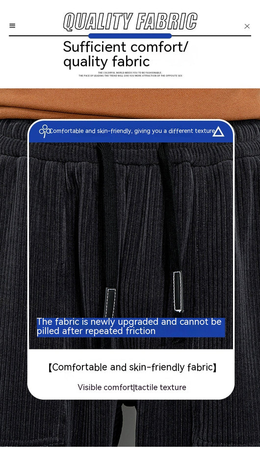 Pantalones de Pana Ancha Talla Grande para Hombre - Estilo Deportivo Casual - Image 29