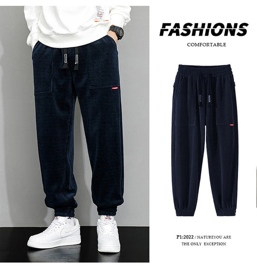 Pantalones de Pana Ancha Talla Grande para Hombre - Estilo Deportivo Casual - Image 31