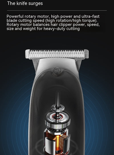 Silver electric hair clipper with cord, 1mm, 2mm, 3mm guide combs, cleaning brush, spray bottle, and manual. - Image 7
