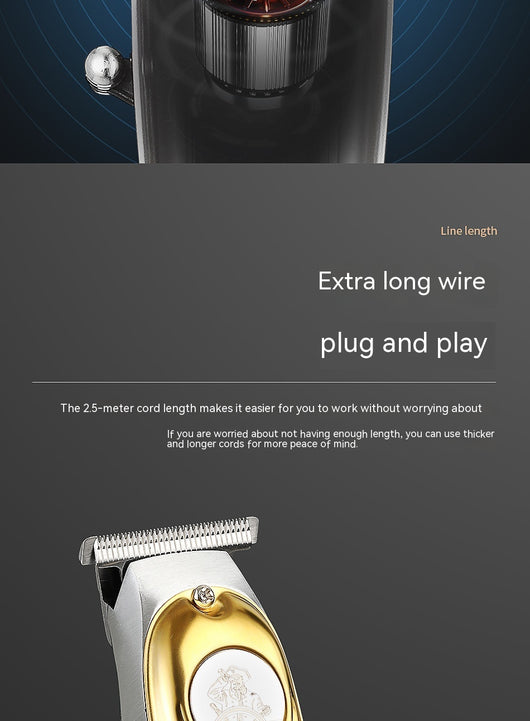 Silver electric hair clipper with cord, 1mm, 2mm, 3mm guide combs, cleaning brush, spray bottle, and manual. - Image 11