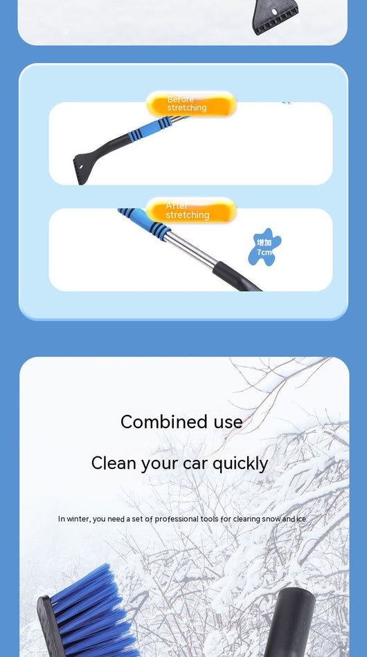 Raspador de Hielo y Nieve para Auto con Mango Largo - Multifunción sin Dañar la Pintura - Image 21