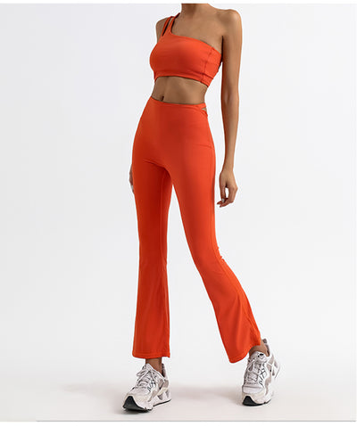 Pantalones Deportivos Acampanados de Cintura Alta con Detalle Calado - Image 13