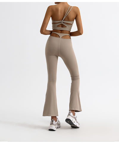 Pantalones Deportivos Acampanados de Cintura Alta con Detalle Calado - Image 15