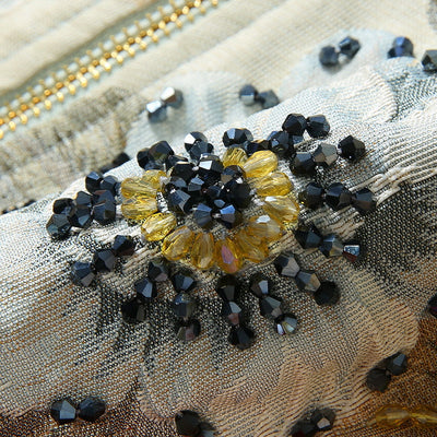 Chaqueta Beisbolera Larga con Peonia Cristalizada y Bordado en Relieve para Mujer - Image 39