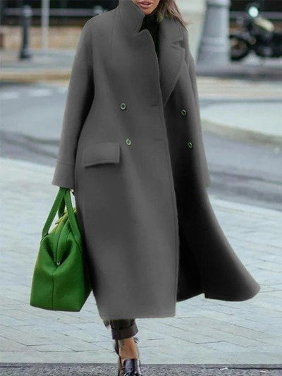 Abrigo de Lana Largo Liso - Elegancia y Confort para Diario - Image 14